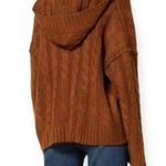 American Eagle Cable Knit Long Sleeve Pullover Hoodie Photo 73