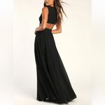 Lulus Vivid Imagination Black Cutout Maxi Dress Size Large Photo 2