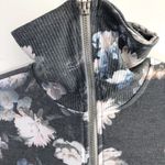 Chaser New Floral Print Half Zip Sweatshirt Cozy Knit Pullover Grey Photo 4