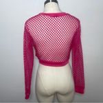 Avidlove Hot Pink Mesh Crop‎ Top | Juniors L | Festival Clubwear Size undefined Photo 4
