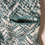 The North Face  Green White Athletic Shorts Geometric Logo Medium Excellent Condition Photo 4