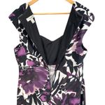 Dress Barn Floral Sheath Dress Purple Black Sleeveless Career Workwear 16 Photo 1
