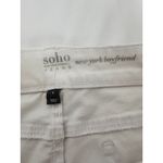Soho Jeans Embellished Boyfriend Distressed White Denim Jeans Size‎ 8 Photo 6