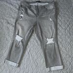 Torrid  Crop Boyfriend Straight Super Soft Mid-Rise Jean size 18 grey stretchy Photo 3