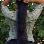 Timing mint and gray plaid top Photo 2