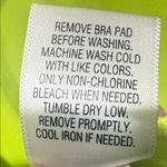 Gaiam  Neon Green Women's Tank Top, Removable Pads, Size Small Photo 7