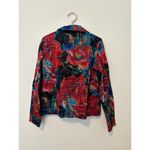 Chico's  Additions Size 1 US 8 Asian Floral Jacket Colorful Lightweight Cotton Photo 9