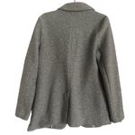 Vera Wang  "Simply Vera" Soft Grey Knit Notched Collar Open Front Coat Photo 4