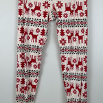Hanna Andersson Adult Long John Pant Size Medium Dear Deer 42069 Red Photo 0