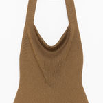 ZARA Women’s Metallic Halter Top – Size Small Photo 0