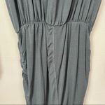 Hard Tail Blue Gray Ruched Cinched Side Long Sleeve Knee Length Dress S Photo 6