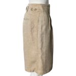 Ashworth Vintage Deadstock 80s Natural Pleated Linen Blend Bermuda Shorts Size 8 Photo 2