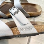 Betula Birkenstock Mayari Leather Strap Sandals in‎ Silver Brown Summer Size 7 Photo 5