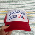 Born In The USA Trucker Hat Red Photo 0