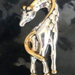 Giraffe Pendant Pin New Safari Zoo Dual Function Necklace Brooch Triple … Photo 1