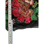 Red Lady Womens Black Green Floral Lace Embroidery Short Sleeve Mini Dress Small Photo 6