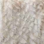 Love Culture Size Small  White Metallic Silver Tiered Ruffle Bodycon Dress EUC Photo 4