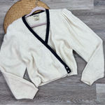 Vintage 1980’s‎ cream & gray balloon sleeve sweater silk and angora Size M Photo 0