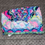 California Waves  medium womens rainbow flounced padded bikini top multicolor NWT Photo 8