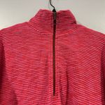 Sweaty Betty  Rest Up Sweatshirt Tulip Red 1/4 Zip Pullover Textured US 12 Photo 1