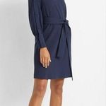 Club Monaco Button Sleeve Dress Robe in Navy/ Bleu Marine Size 2, New w/Tag $269 Photo 0