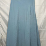 Vintage women’s light wash blue heavy denim adjustable maxi skirt‎ cottage core Size XL Photo 0