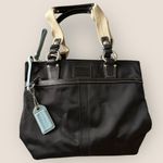 Coach | Vintage Y2K | Hampton Bag | Black with Blue Interior Photo 2