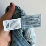 Jordache  Women’s High‎ Rise Straight Raw Hem Blue Cropped Jeans Size 16 Photo 8