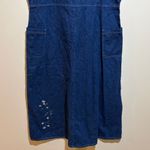 Disney Vintage The  Store Denim Strappy Maxi Dress Embroidered Winnie the Pooh L Photo 5