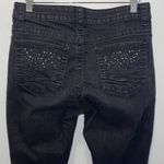 Lee Womens Embroidered Slender Secret Low Waist Slim Skinny Jeans Black Size 27 Photo 3