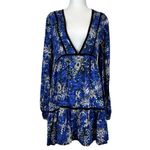 Jaase NWT  Blue Floral Long Sleeve Tiered Boho Jessie Dress Size LARGE‎ Photo 4