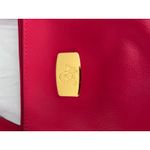 Joy Mangano Red Leather Tote Shoulder Travel Bag w/ Small Cosmetic Bag Inside Photo 1