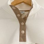 J.Crew NWT Quilted Snap-Front Pullover Size L / Color Ivory Photo 6