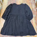 Umgee  Tunic/Mini Dress XL Black Multicolor Embroidered Gypsy Hippie Boho Photo 10