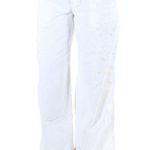 Free People White Paint Splatter Wide Leg Pants Sz 6 Photo 5