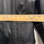 Worthington L Black Genuine Lambskin Leather Jacket Collarless Quilted Lining Photo 3