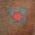 Vintage Koret City Blues Patchwork Southwestern Knit Boho Cardigan Sweater M Blue Size M Photo 7