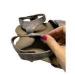 Boutique Corey’s Women's Wedge Cargo Light Weight Leather Gray Brown Size 10 Tan Photo 5