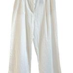 ZARA NWT High Rise Pleated Wide Leg Cotton Pants Medium Pockets Solid White Photo 0