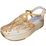 💖 Stephanie Kelian Cream Woven Platform Sandals Size 6.5 Photo 0