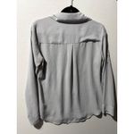 EXPRESS The Portofino Shirt Slim Fit Long Sleeve Button Up Gray Women's M Photo 7