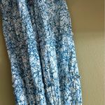 Anthropologie Love the Label Azalea Blue Ruffled Maxi Dress Size M Photo 7
