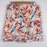 Tommy Bahama women’s floral tropical linen unlined skirt preppy size 10 Photo 6