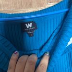 W By Worth Women’s boho  Teal Off-Shoulder Dress with White Stripes size S Photo 1