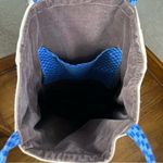 Boho Quilted And Stitched Canvas Art Deco Tote Bag Blue Photo 12