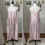 Vintage 90s Pastel Stripe Prairie Sundress S M Pink Photo 1