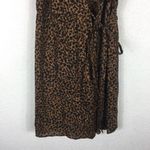 Madewell NWT Flutter-Sleeve Wrap Mini Dress in Painted Leopard Medium Photo 11