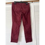 Loft  Outlet Modern Chino Crop Pants Size 0‎ Burgundy Red Casual Photo 1
