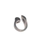 Vintage 925 Sterling Silver Ring Adjustable White/Garnet Stone Jewelry Photo 2