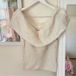 Reformation Satine Sleeveless Foldover Sweater in White Ivory Cream Size Large Photo 1